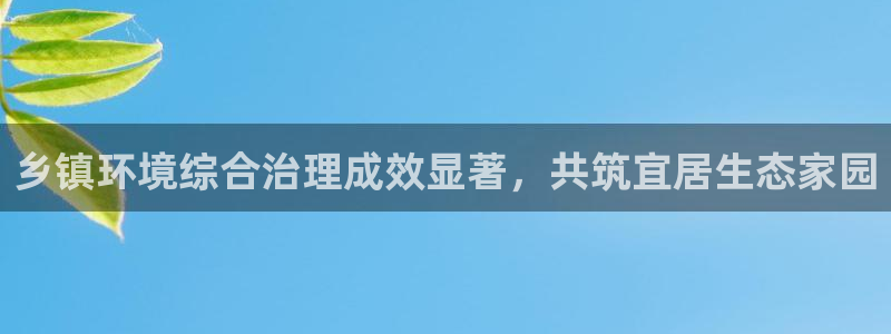 凯发网娱乐官网登录|乡镇环境综合治理成效显著，共筑宜居生态家园